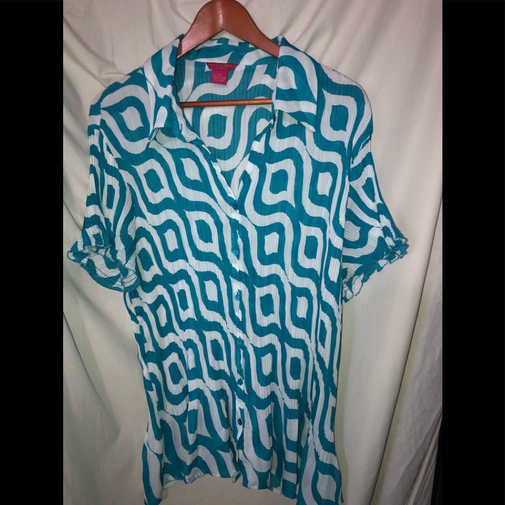 💜 SUNNY LEIGH SHORT SLEEVE BLOUSE -#0152-052019TR